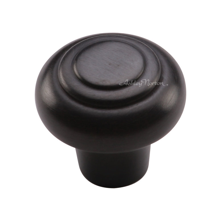 Dark Oil Rubbed Brass Round Mushroom Cabinet Knob