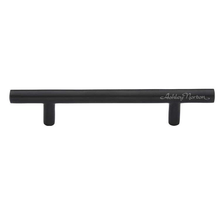 Modern Flat Black Solid Brass Bar Cabinet Pull