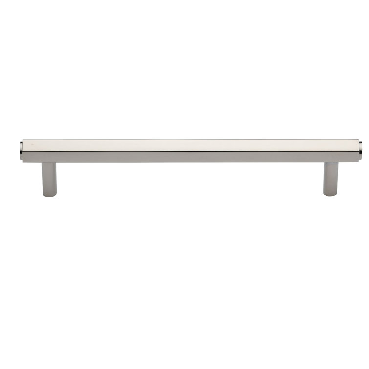 Polished Nickel 6" Modern Bar Pull with Mounting Hardware