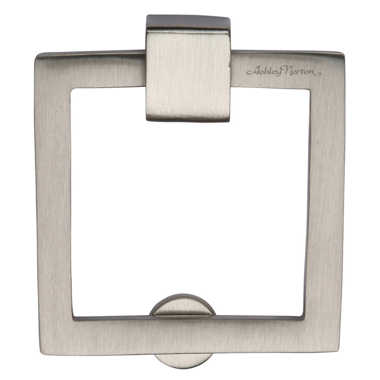 Satin Nickel Square Drop Bail Cabinet Handle with Mounting Hardware