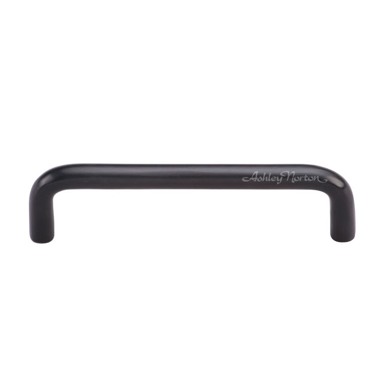 Flat Black Solid Brass 3.75" Cabinet Bar Pull with Mounting Hardware