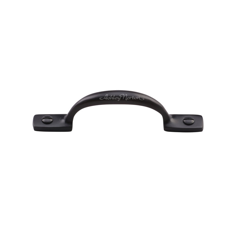 Solid Brass Dark Oil Rubbed Arch Pull with Mounting Hardware