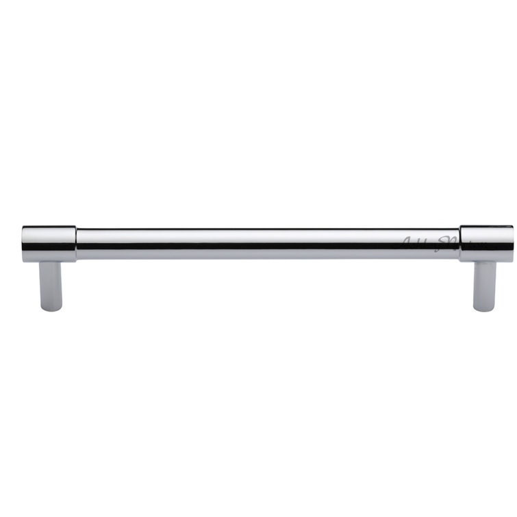 Polished Chrome Solid Brass 6" Cabinet Bar Pull