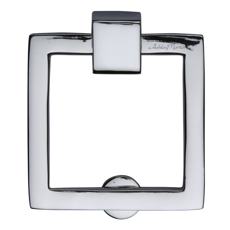 2" Polished Chrome Square Drop Bail Handle with Mounting Hardware