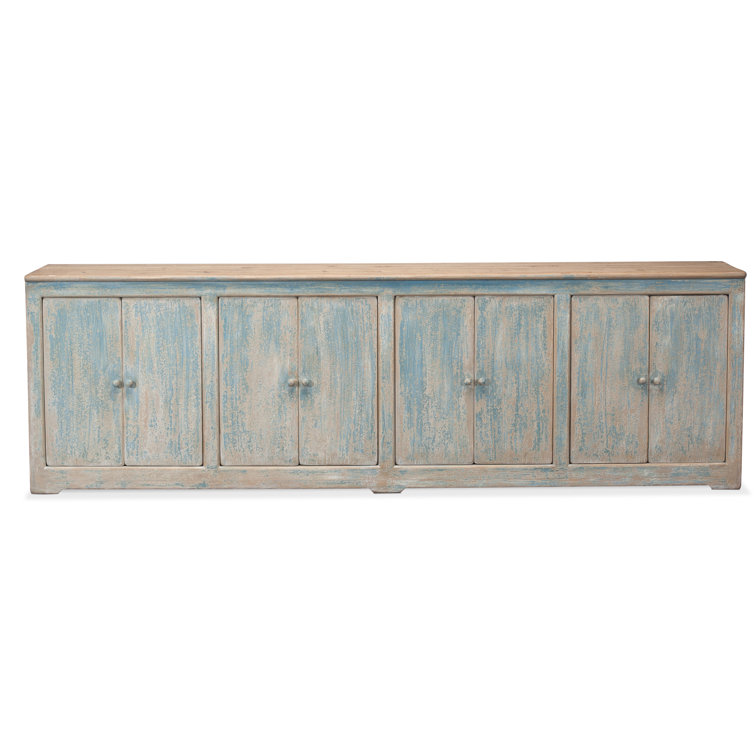 Antique Blue 122'' Traditional Wooden Sideboard