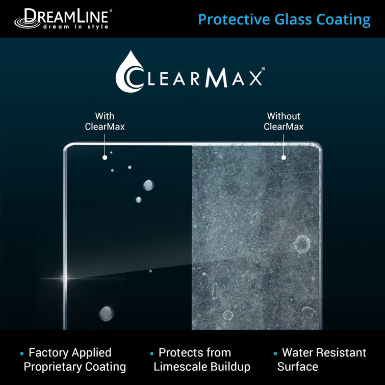 Unidoor-LS 29'' W x 72" H Frameless Hinged Shower Door with ClearMax Technology