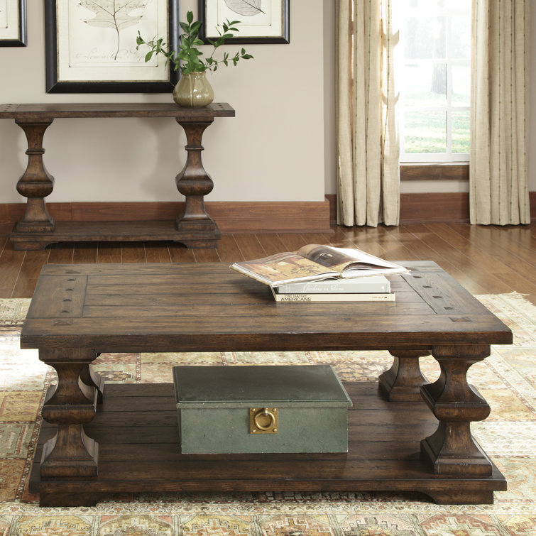 Sedona Round Kona Brown Solid Wood Coffee Table