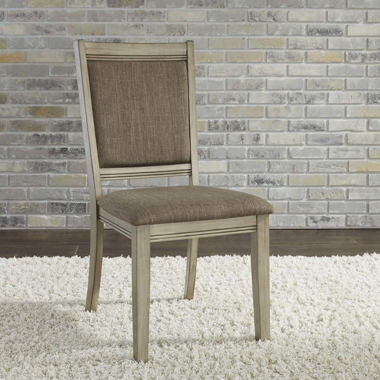 Sandstone Finish Drop Leaf Dining Table Set with Brown Tweed Upholstered Chairs