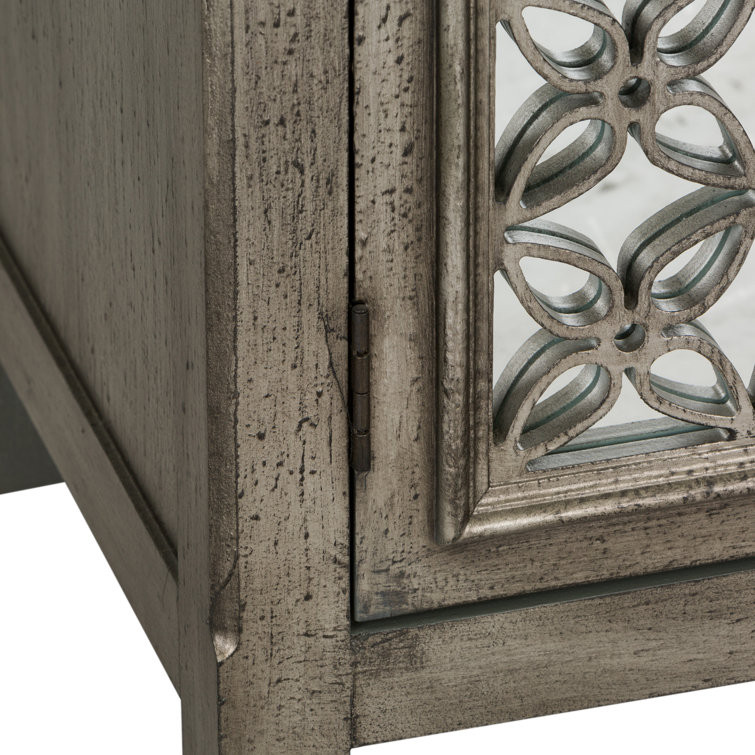 Westridge 56'' White and Brown Transitional Sideboard with Adjustable Shelving