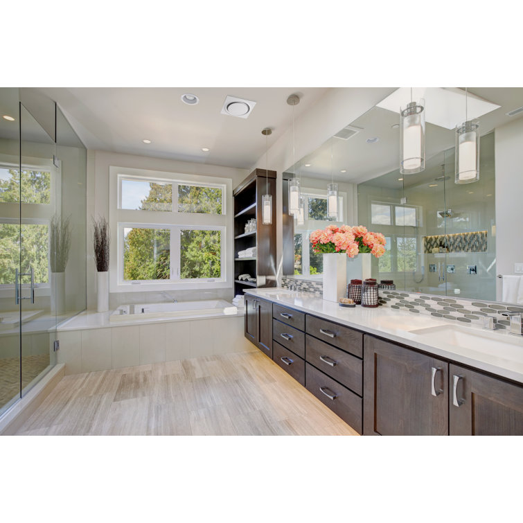 White Energy Star Bathroom Ceiling Fan with Humidity Sensor