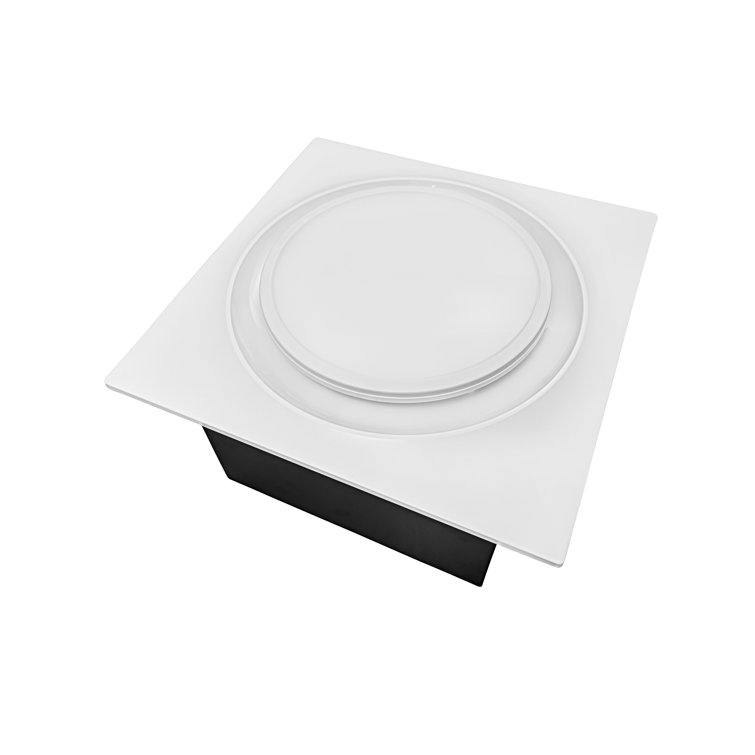 White Energy Star Bathroom Ceiling Fan with Humidity Sensor