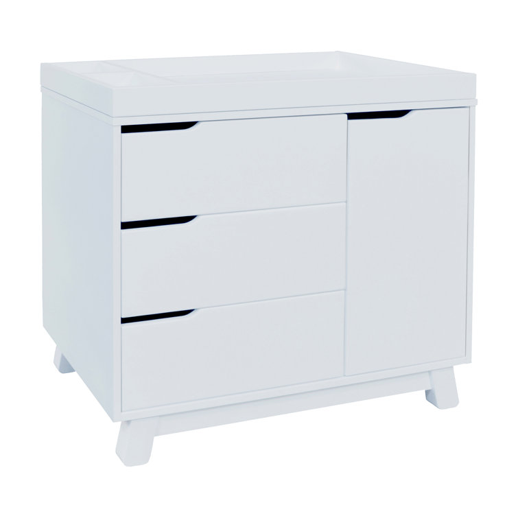 Ivory Pine Wood 3-Drawer Changing Table Dresser