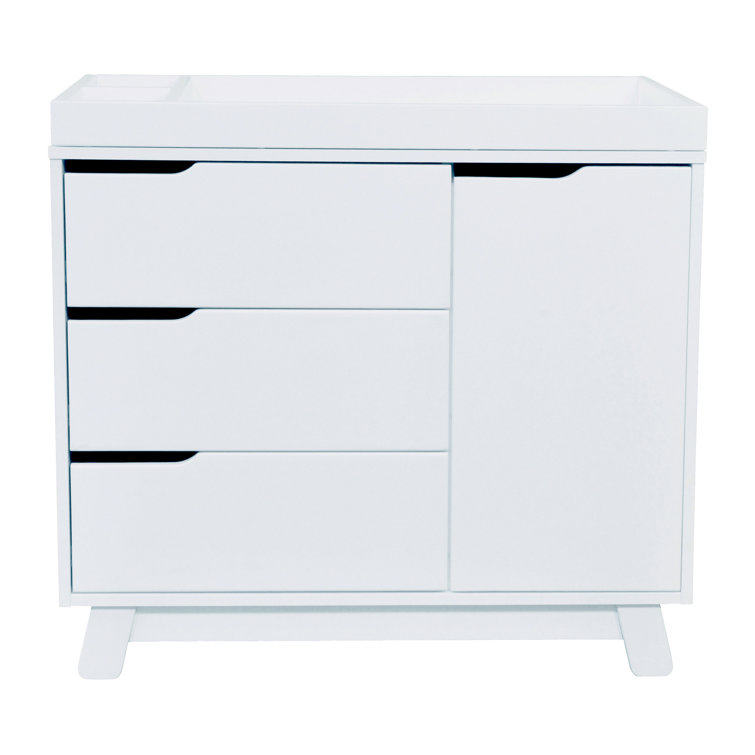 Ivory Pine Wood 3-Drawer Changing Table Dresser