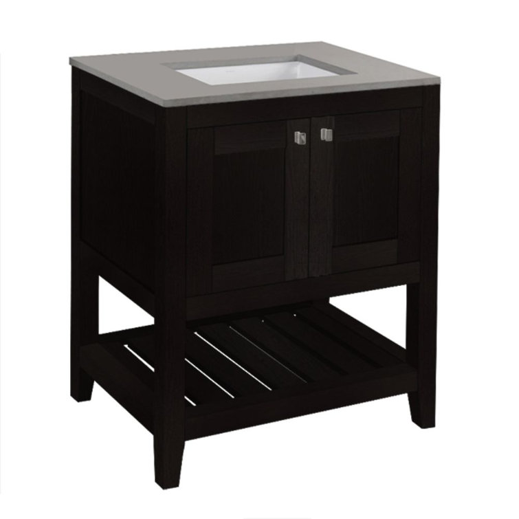 Wenge 29.5" Single Freestanding Bathroom Vanity Base