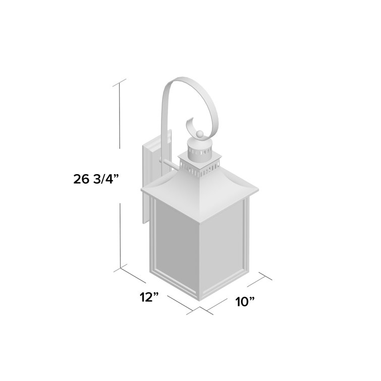 Monte Grande Slate Black 3-Light Outdoor Wall Lantern