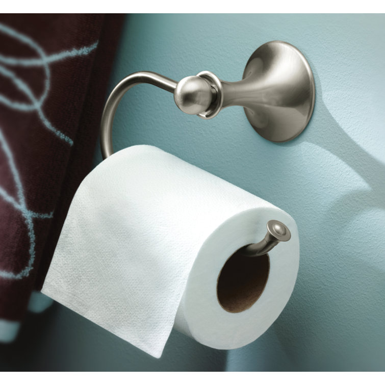 Brushed Nickel Modern Wall Mounted Toilet Paper Holder