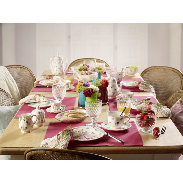 Boston Clear Crystal Goblet Set with Textured Design, 11 oz.