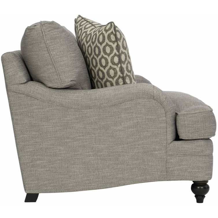 Tarleton Transitional 54.5" Tobacco Distressed Gray Chair and a Half