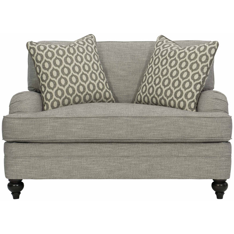 Tarleton Transitional 54.5" Tobacco Distressed Gray Chair and a Half