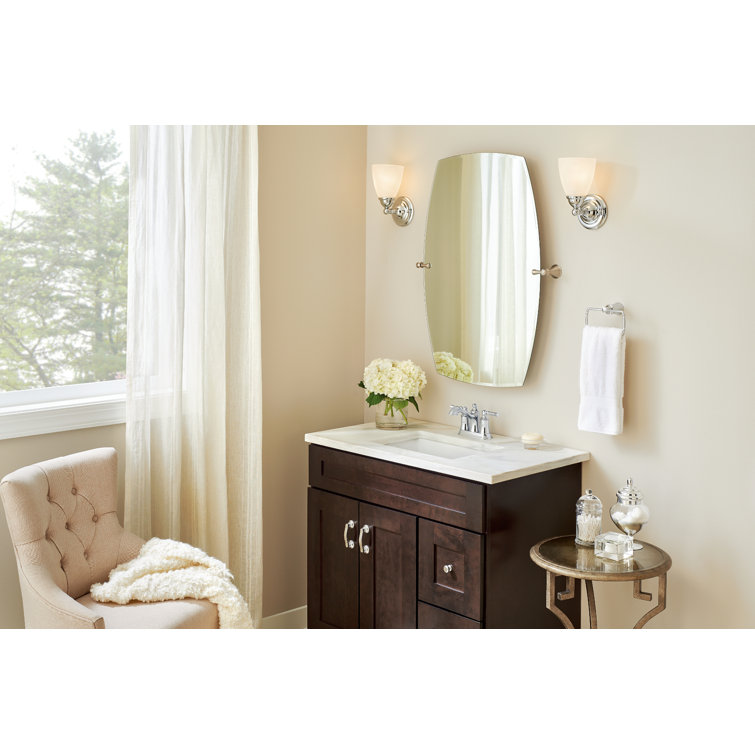 Elegant Classic Chrome 6" Centerset Metal Bathroom Faucet with Drain Assembly