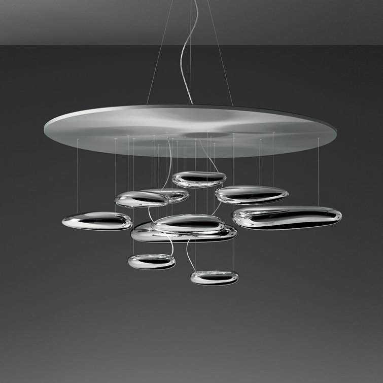 Polished Aluminum Cluster LED Pendant Light
