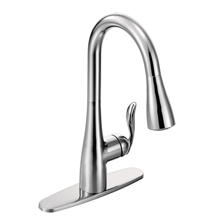 Moen Arbor Chrome One-Handle Pulldown Kitchen Faucet with Power Boost