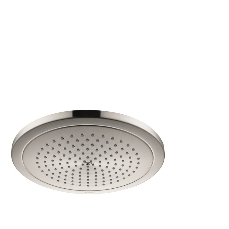 Modern Rain 11" Ceiling Mounted Shower Head in Brushed Nickel