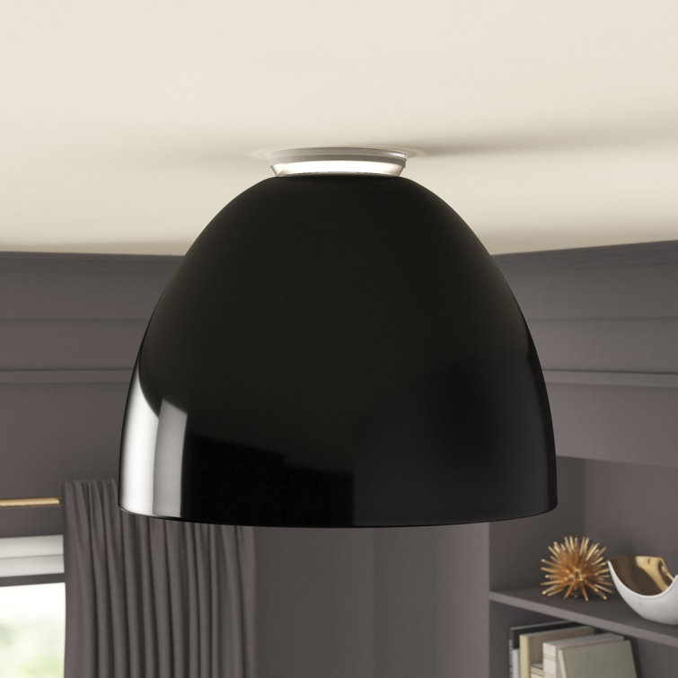 Gloss White Aluminum LED Bowl Ceiling Light 21.69"