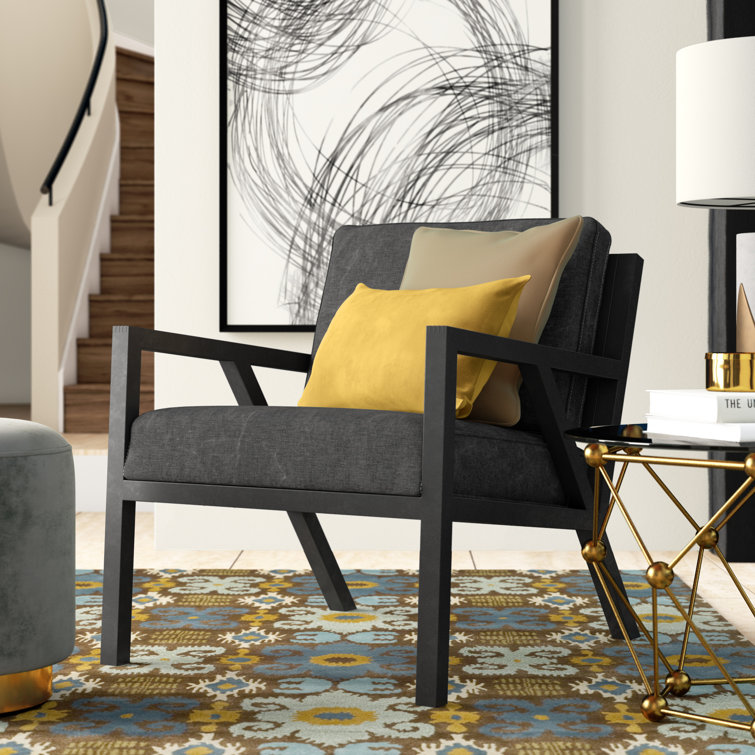 Mid-Century Modern Truss Lounge Chair in Vintage Mineral