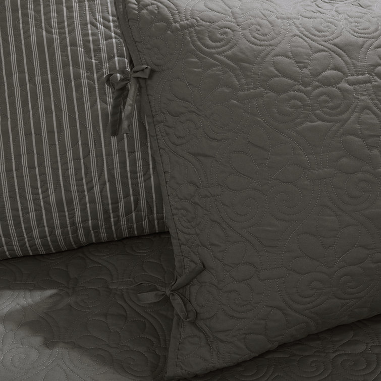 Quebec Dark Grey 6-Piece Reversible Daybed Cover Set