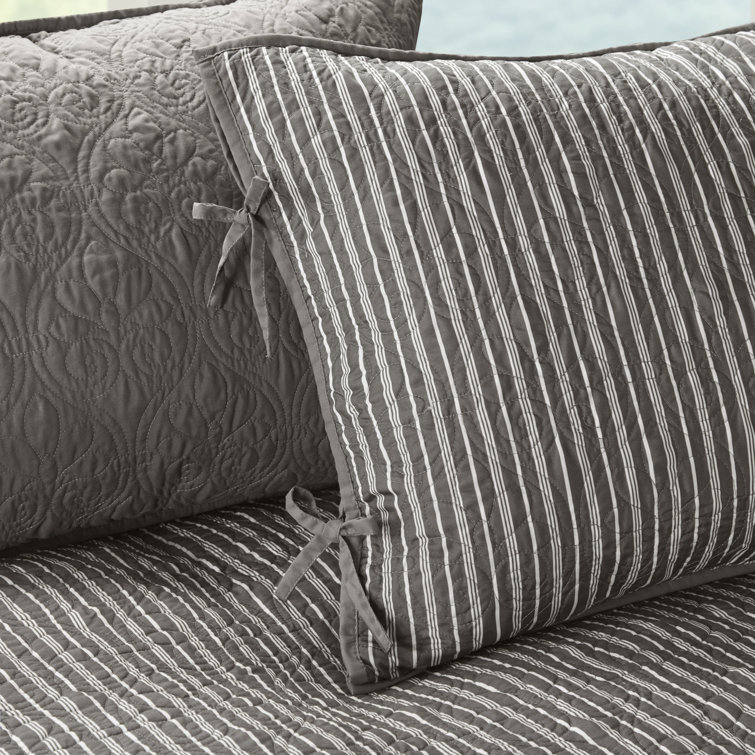 Quebec Dark Grey 6-Piece Reversible Daybed Cover Set