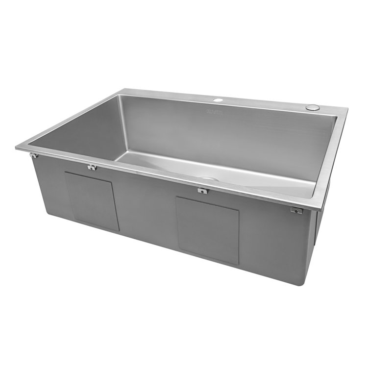 Ruvati 33" x 22" Stainless Steel Topmount Kitchen Sink with Satin Finish