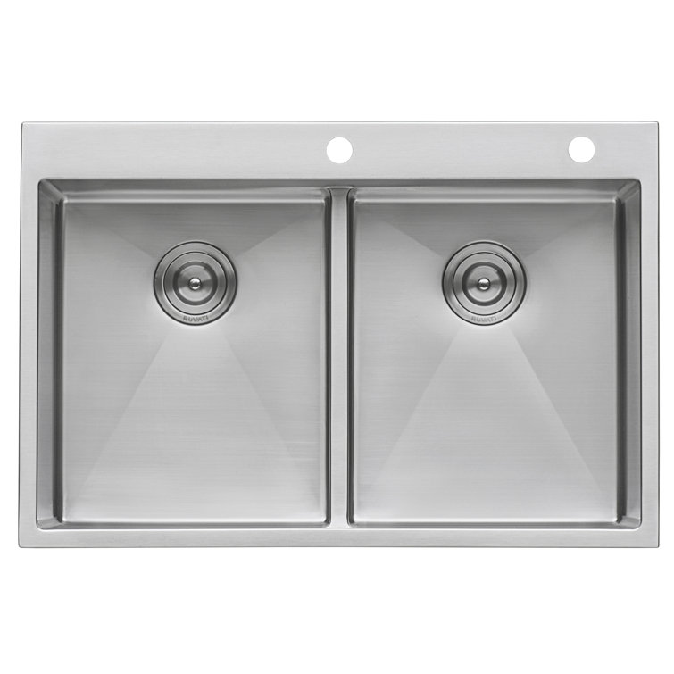 Ruvati 36-inch Stainless Steel Double Bowl Kitchen Sink