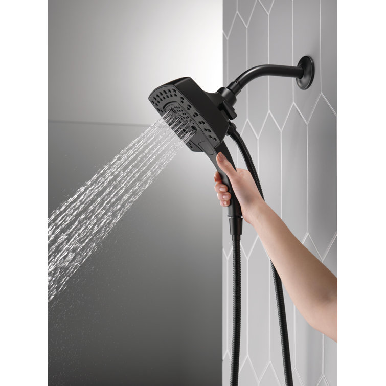 Matte Black Stainless Steel Dual Handheld Wall Mount Shower