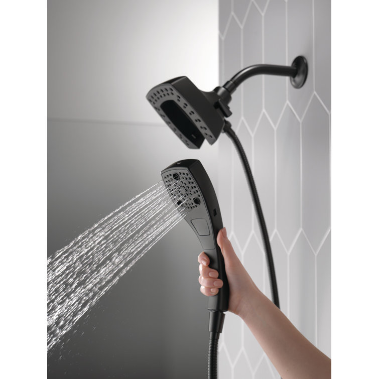 Matte Black Stainless Steel Dual Handheld Wall Mount Shower
