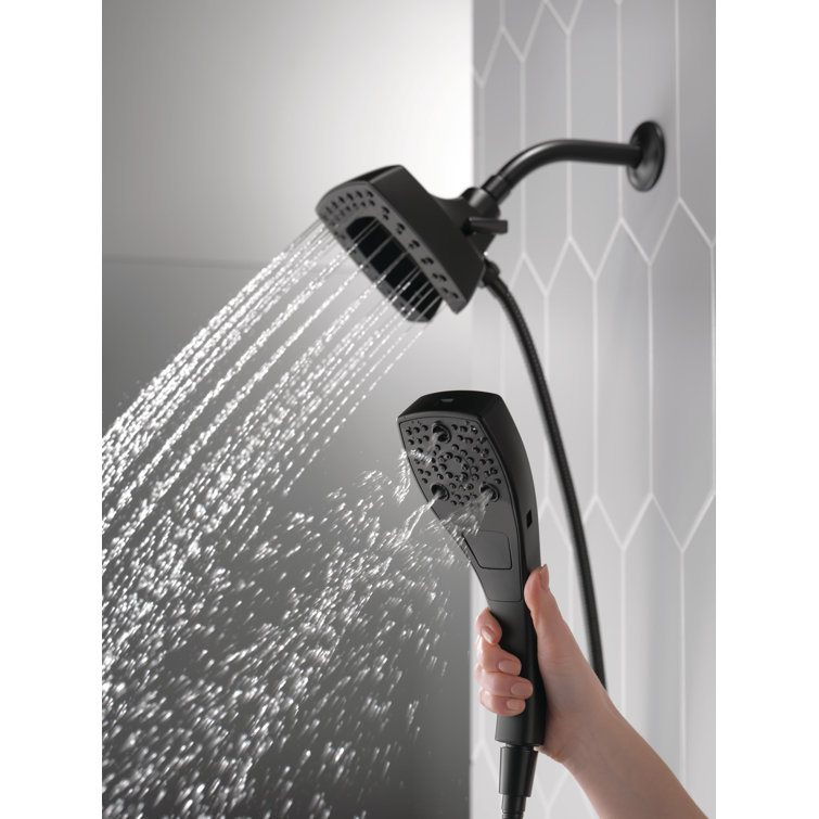 Matte Black Stainless Steel Dual Handheld Wall Mount Shower