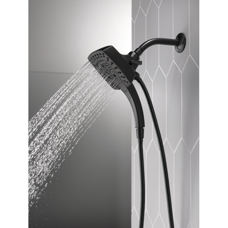 Matte Black Stainless Steel Dual Handheld Wall Mount Shower