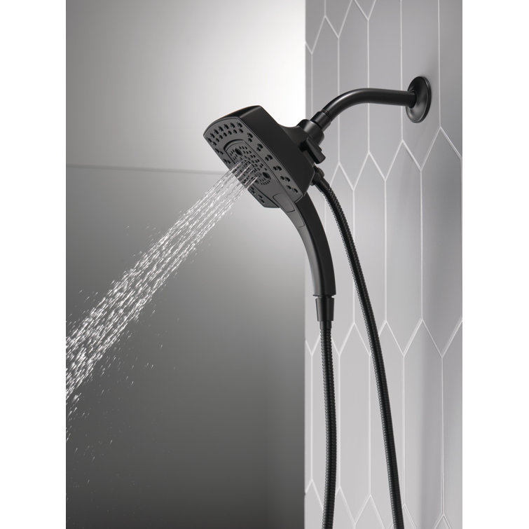 Matte Black Stainless Steel Dual Handheld Wall Mount Shower