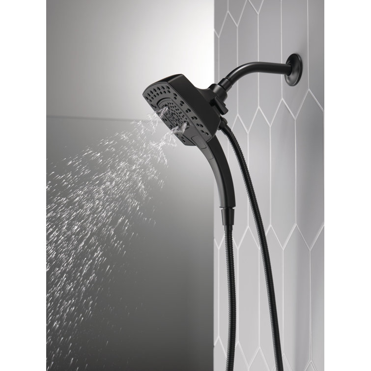 Matte Black Stainless Steel Dual Handheld Wall Mount Shower