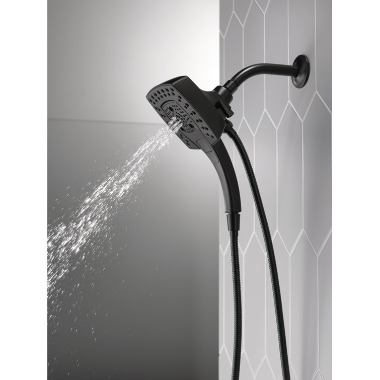 Matte Black Stainless Steel Dual Handheld Wall Mount Shower