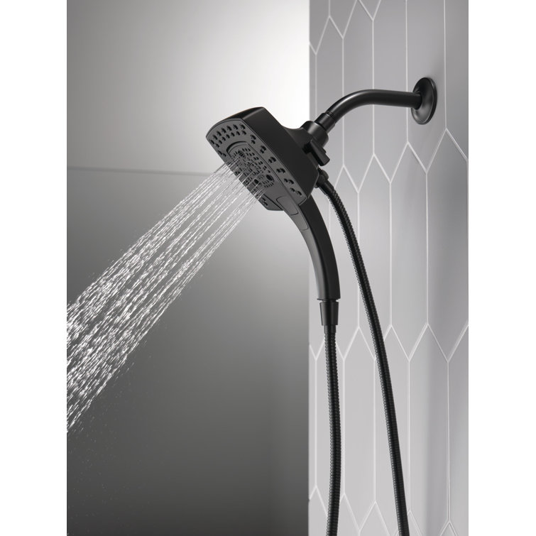 Matte Black Stainless Steel Dual Handheld Wall Mount Shower