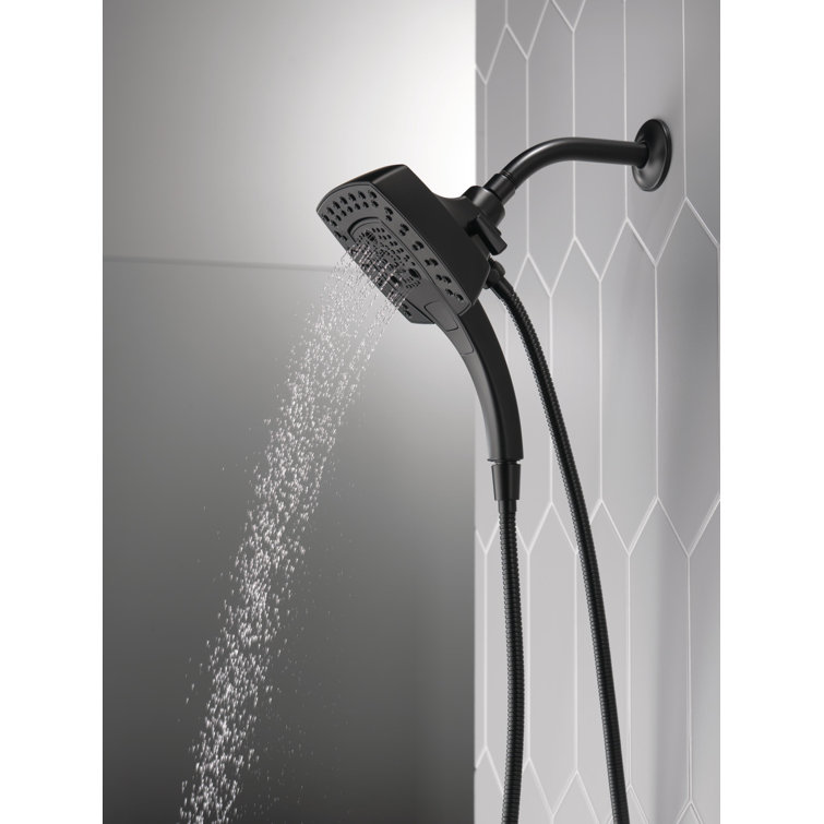 Matte Black Stainless Steel Dual Handheld Wall Mount Shower