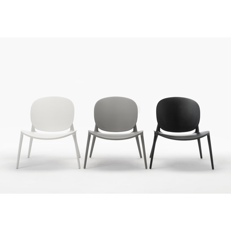 Be Bop Modern Outdoor-Indoor Gray Polypropylene Dining Chair