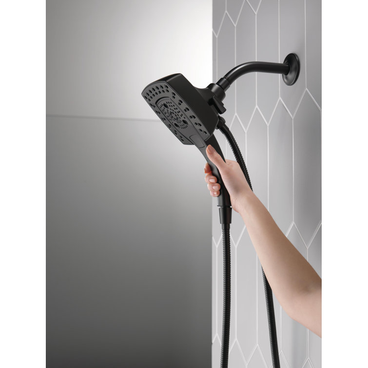 Matte Black Stainless Steel Dual Handheld Wall Mount Shower