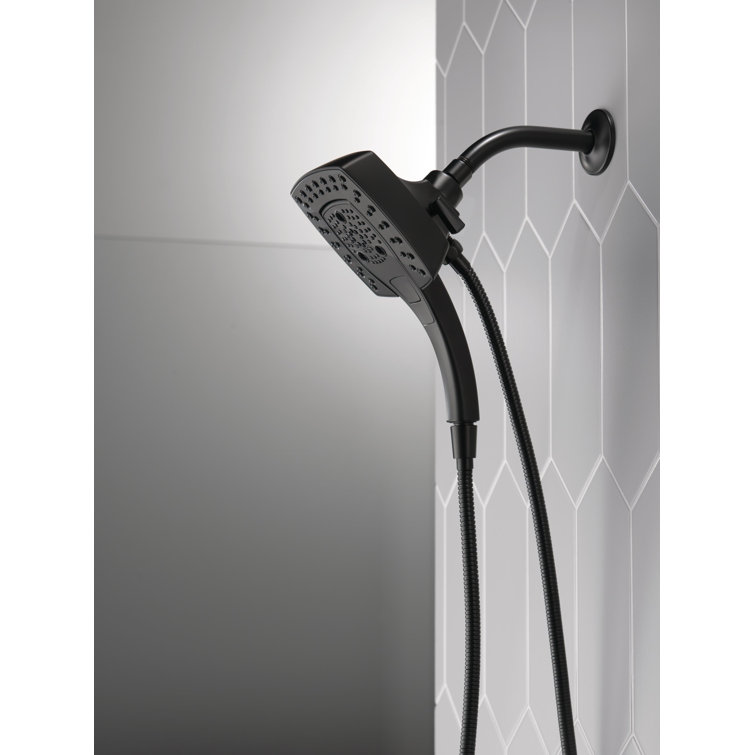 Matte Black Stainless Steel Dual Handheld Wall Mount Shower