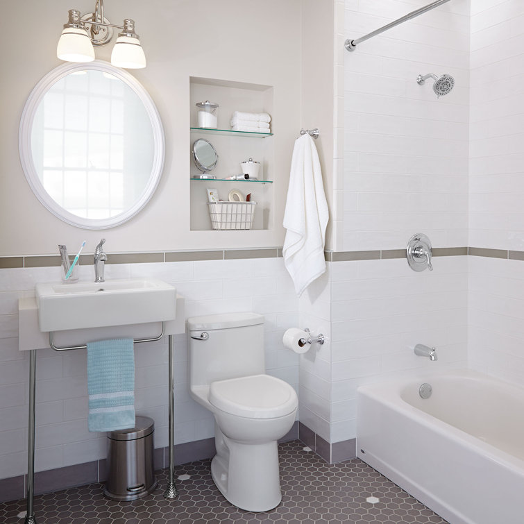 White Ceramic Rectangular Drop-In Bathroom Sink with Overflow