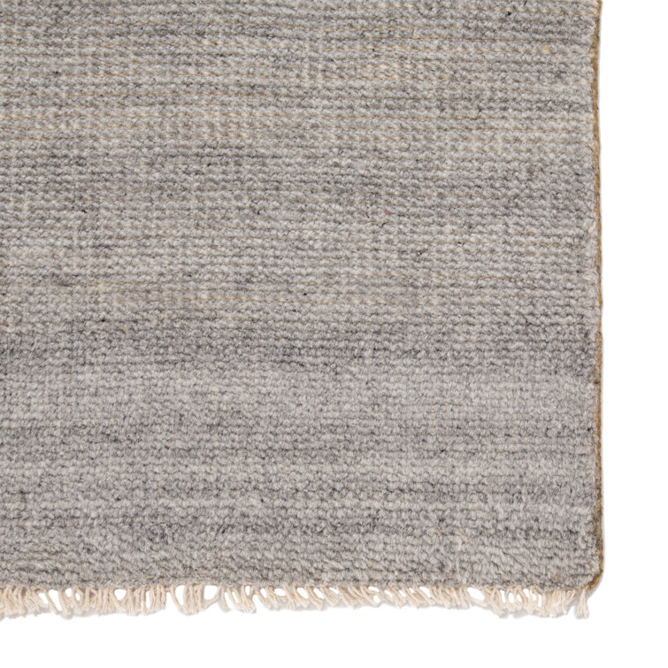 Vapor Gray Hand-Knotted Wool 10' x 14' Transitional Area Rug