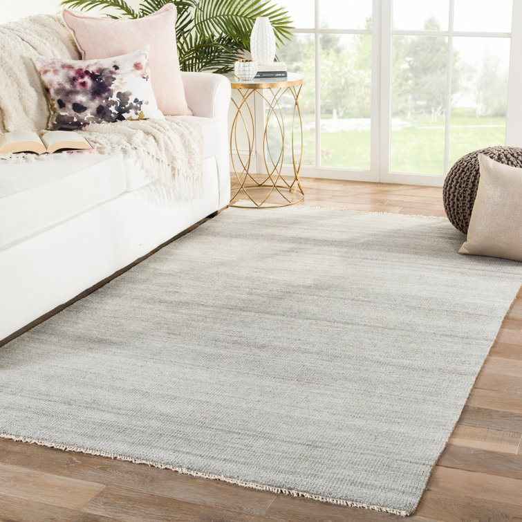 Vapor Gray Hand-Knotted Wool 10' x 14' Transitional Area Rug