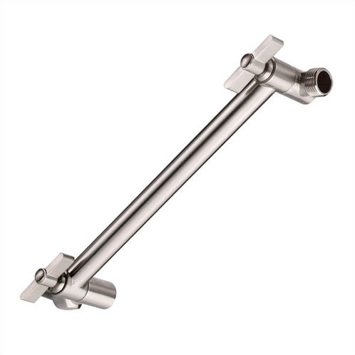 16" Brushed Nickel Adjustable Wall-Mounted Shower Arm