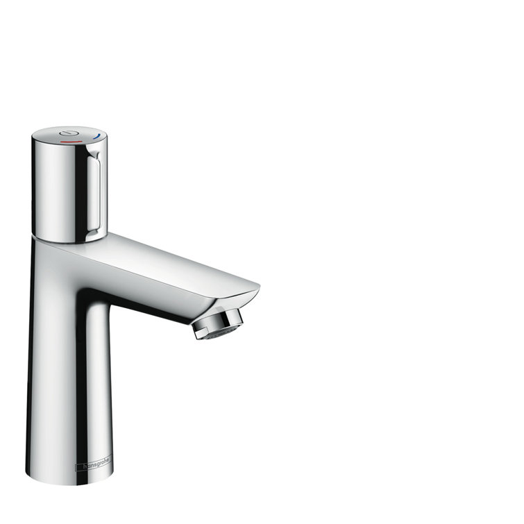 Chrome Single Hole Modern Bathroom Faucet with Drain Assembly
